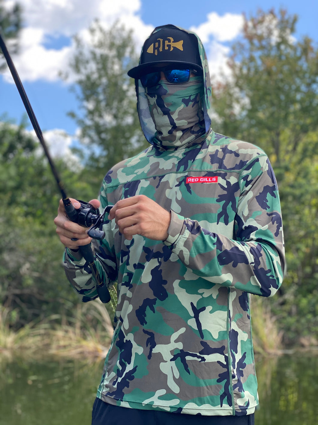 Performance hoodie with face mask – RED GILLS